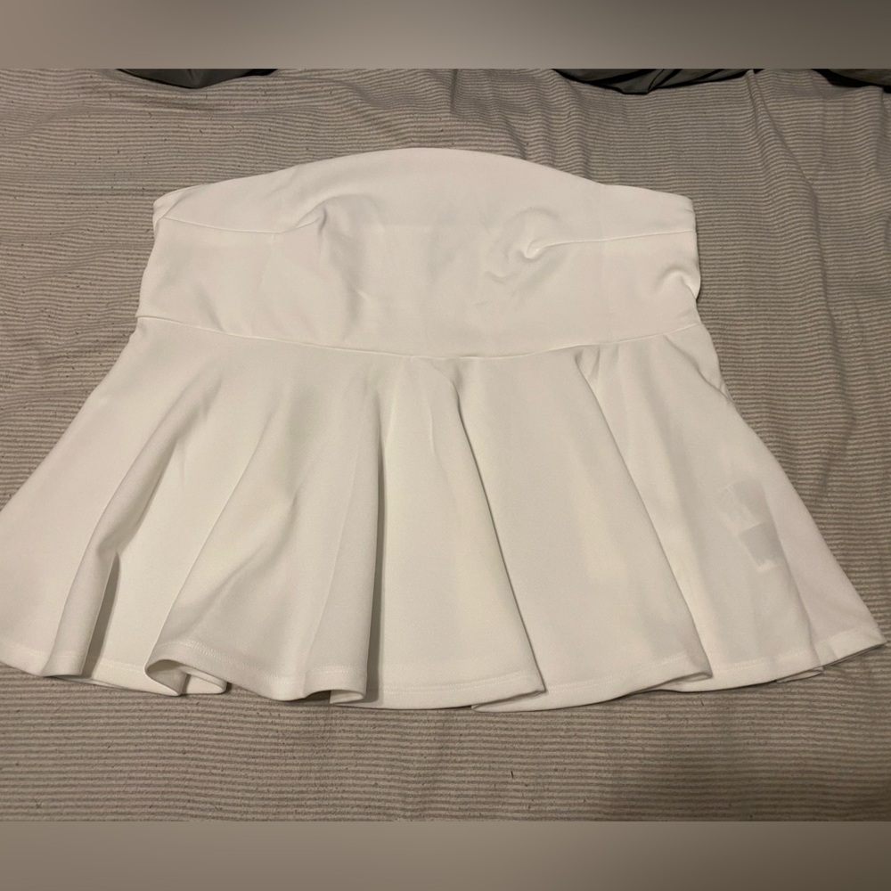 New H&M Peplum Tube Top